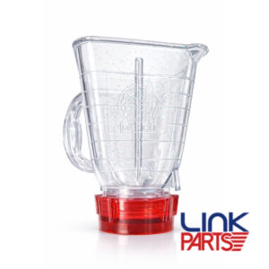 Vaso para Licuadora Oster Transparente Glitter Base Roja